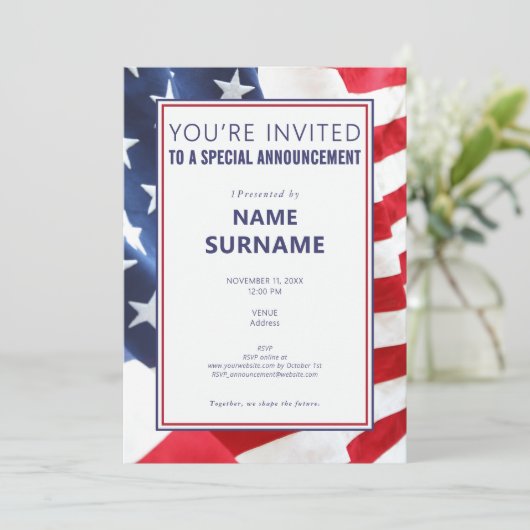 Aankondiging politieke kandidatencampagne teaser (Staand voorkant)