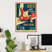 Aankondiging Poster muziekconcertevenement Retro (Thuiskantoor)