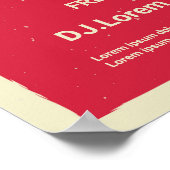 Aankondiging Poster muziekconcertevenement Retro (Hoek)