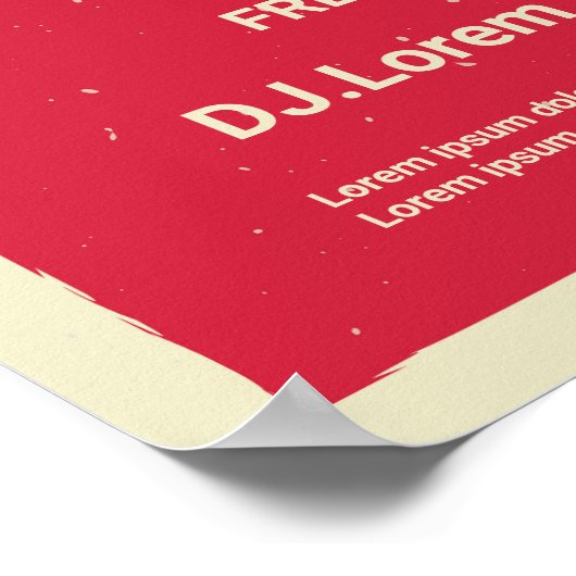 Aankondiging Poster muziekconcertevenement Retro (Hoek)