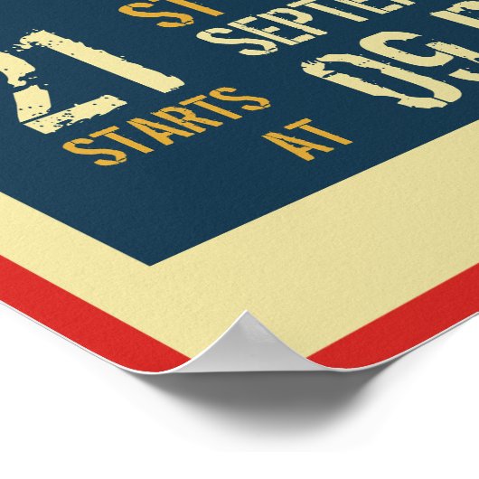 Aankondiging Poster muziekconcertevenement Retro (Hoek)