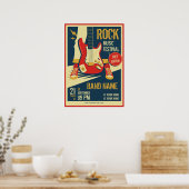 Aankondiging Poster muziekconcertevenement Retro (Keuken)