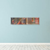 Aankondiging (predella Barbadori Altarp) Canvas Afdruk (Insitu (Houten vloer))