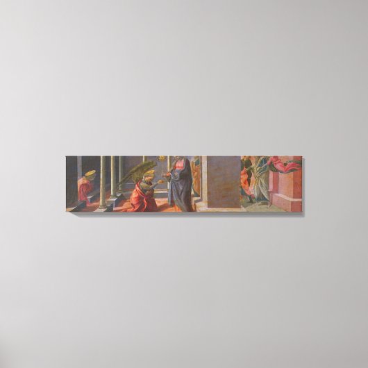 Aankondiging (predella Barbadori Altarp) Canvas Afdruk (Voorkant)