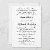 Aankondiging Quinceanera Zwart Damast (Achterkant)