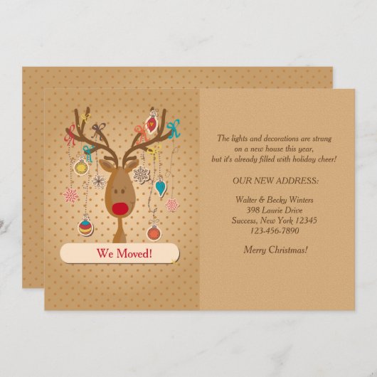 Aankondiging rendiervakantieverplaatsing (Voorkant / Achterkant)