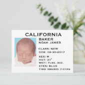 Aankondiging "Rijbewijs" Baby (Staand voorkant)