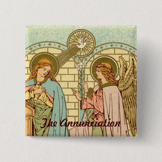 Aankondiging (RLS 04) Vierkante Button 5,1 Cm (Voorkant)