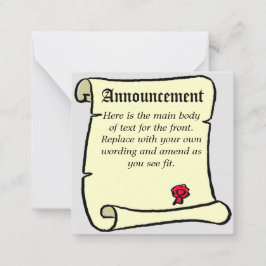 Aankondiging rolstijl