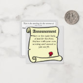 Aankondiging rolstijl (Voorkant / Achterkant in situ)