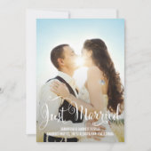 Aankondiging Romantic Script Wedding - White (Voorkant)