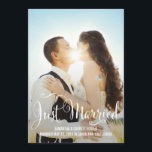 Aankondiging Romantic Script Wedding - White<br><div class="desc">Moderne en stijlvolle trouwaankondigingen van Berry Berry Sweet Design. Bezoek onze design showroom op WWW.BERRYBERRYSWEET.COM. Er zijn meer ontwerpopties en -kleuren beschikbaar.</div>