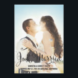 Aankondiging Romantic Script Wedding - Zwart<br><div class="desc">Moderne en stijlvolle trouwaankondigingen van Berry Berry Sweet Design. Bezoek onze design showroom op WWW.BERRYBERRYSWEET.COM. Er zijn meer ontwerpopties en -kleuren beschikbaar.</div>