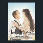 Aankondiging Romantic Script Wedding - Zwart<br><div class="desc">Moderne en stijlvolle trouwaankondigingen van Berry Berry Sweet Design. Bezoek onze design showroom op WWW.BERRYBERRYSWEET.COM. Er zijn meer ontwerpopties en -kleuren beschikbaar.</div>