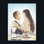 Aankondiging Romantic Script Wedding - Zwart<br><div class="desc">Moderne en stijlvolle trouwaankondigingen van Berry Berry Sweet Design. Bezoek onze design showroom op WWW.BERRYBERRYSWEET.COM. Er zijn meer ontwerpopties en -kleuren beschikbaar.</div>