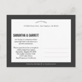 Aankondiging Romantic Script Wedding - Zwart (Achterkant)