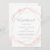 Aankondiging roos Gold Waterverf (Voorkant / Achterkant)