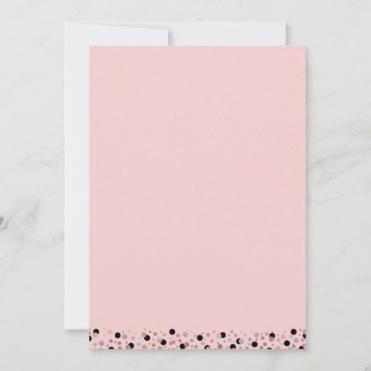 Aankondiging roos Script Confetti Foto roze Afstud (Achterkant)