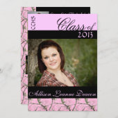 Aankondiging roze afstuderen Camo (Voorkant / Achterkant)