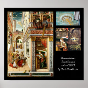 Aankondiging, Saint Emidius en een ufo Poster