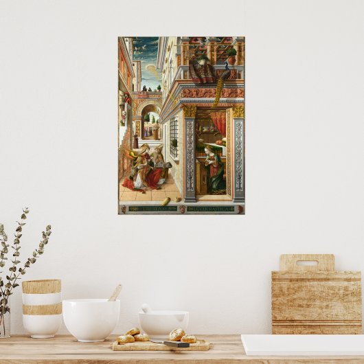 Aankondiging, Saint Emidius en een ufo Poster (Keuken)