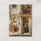 Aankondiging, Saint Emidius en een ufo Visitekaartje (Achterkant)