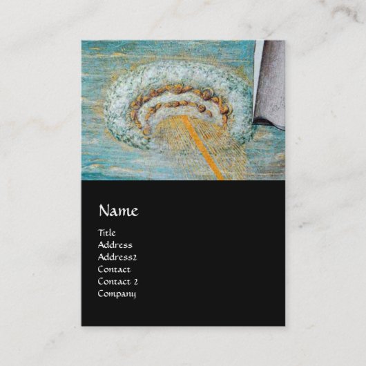 Aankondiging, Saint Emidius en een ufo Visitekaartje (Voorkant)