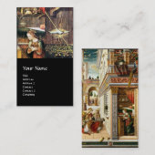 Aankondiging, Saint Emidius en een ufo Visitekaartje (Voorkant / Achterkant)