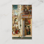 Aankondiging, Saint Emidius en een ufo Visitekaartje (Achterkant)