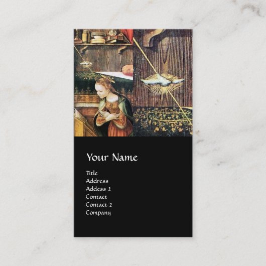 Aankondiging, Saint Emidius en een ufo Visitekaartje (Voorkant)