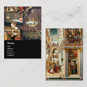 Aankondiging, Saint Emidius en een ufo Visitekaartje (Voorkant / Achterkant)