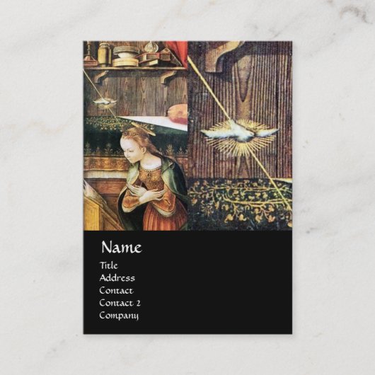 Aankondiging, Saint Emidius en een ufo Visitekaartje (Voorkant)