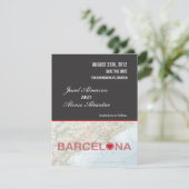 Aankondiging 'Save the Date' voor Barcelona, Spanj (Staand voorkant)