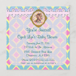 Aankondiging schattige Kitten Baby shower Event -