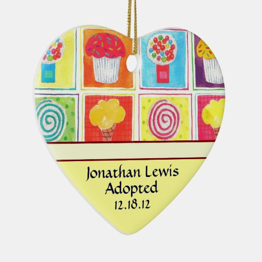 Aankondiging snoep Sweets Adoption Keramisch Ornament (Rechts)