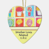 Aankondiging snoep Sweets Adoption Keramisch Ornament (Links)