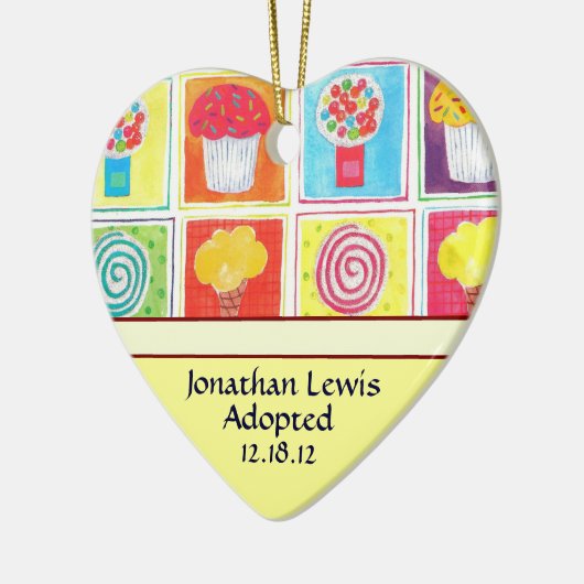 Aankondiging snoep Sweets Adoption Keramisch Ornament (Links)