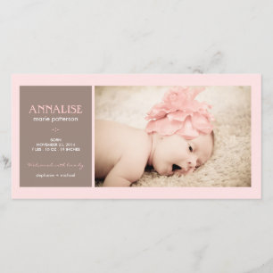 Aankondiging speciale foto baby meisje