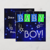 Aankondiging Star Baby Boy (Voorkant / Achterkant)
