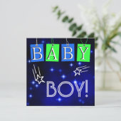 Aankondiging Star Baby Boy (Staand voorkant)