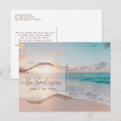 Aankondiging startpunt modern strandbeweging briefkaart (Voorkant / Achterkant)