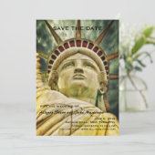 Aankondiging "Statue of Liberty Save the Date" (Staand voorkant)