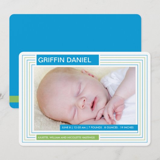 Aankondiging Stripes Boy (Voorkant / Achterkant)