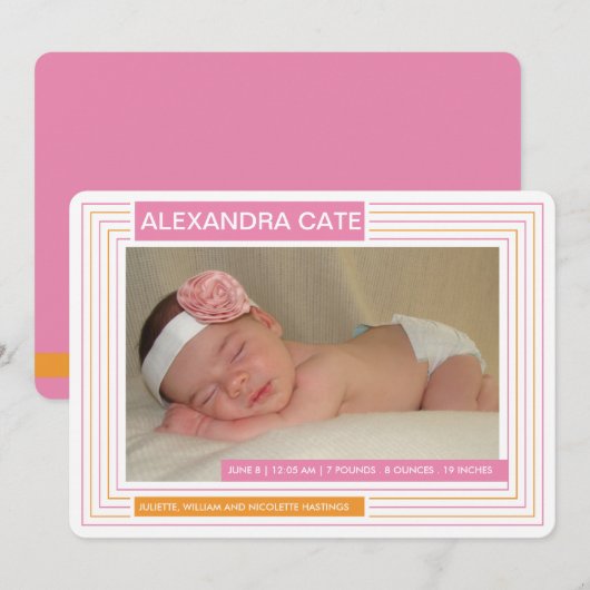 Aankondiging Stripes Girl (Voorkant / Achterkant)