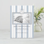 Aankondiging Stripes & Rattle Baby: Blauw (Staand voorkant)