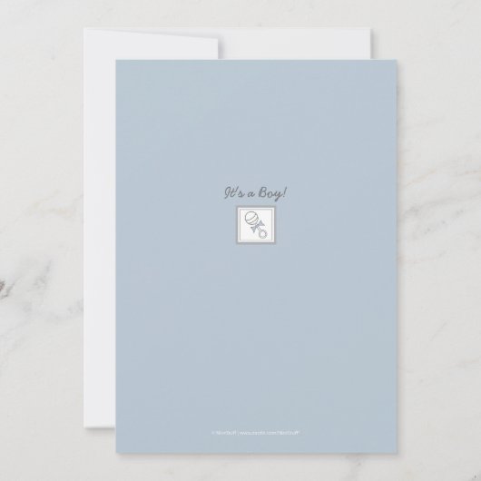 Aankondiging Stripes & Rattle Baby: Blauw (Achterkant)