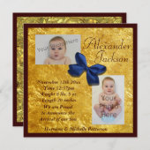 Aankondiging ter geboorte van Gold & Mahogany Boy (Voorkant / Achterkant)