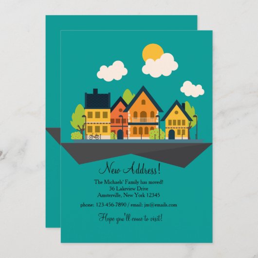 Aankondiging thuisstad Moving (Voorkant / Achterkant)