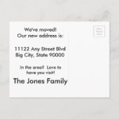 Aankondiging thuisverplaatsing (Achterkant)