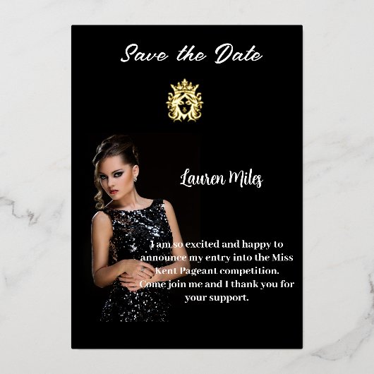 aankondiging tijdens de optocht (Voorkant)